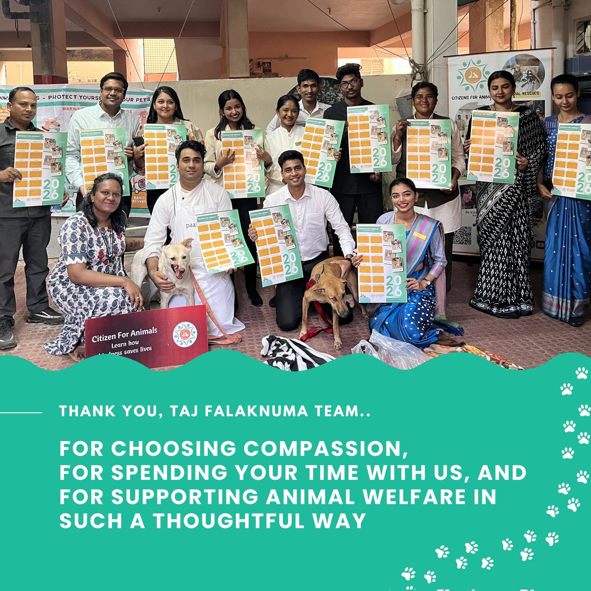 AnimalsCitizens's tweet photo. When compassion meets creativity, magic happens. Thank you Taj Falaknuma Palace for joining us for an art session to support our rescued animals. Navi &amp; Pirate approved the vibes 🐾💛
#CitizensForAnimals https://t.co/mc7UDtYuBm