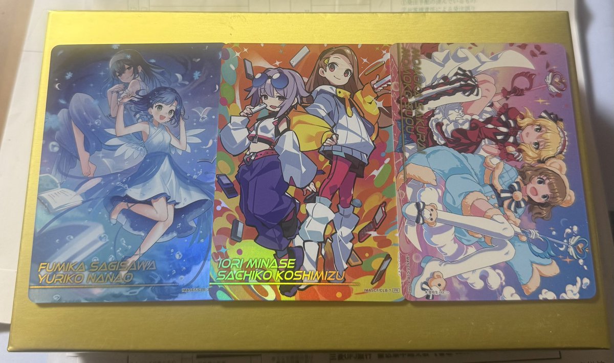 okayusann's tweet photo. #デレミリ衣装展
入場特典のプロモーションパック開封！
桃華入ってた！よっしゃあ！！ https://t.co/NDD3qFy2uk