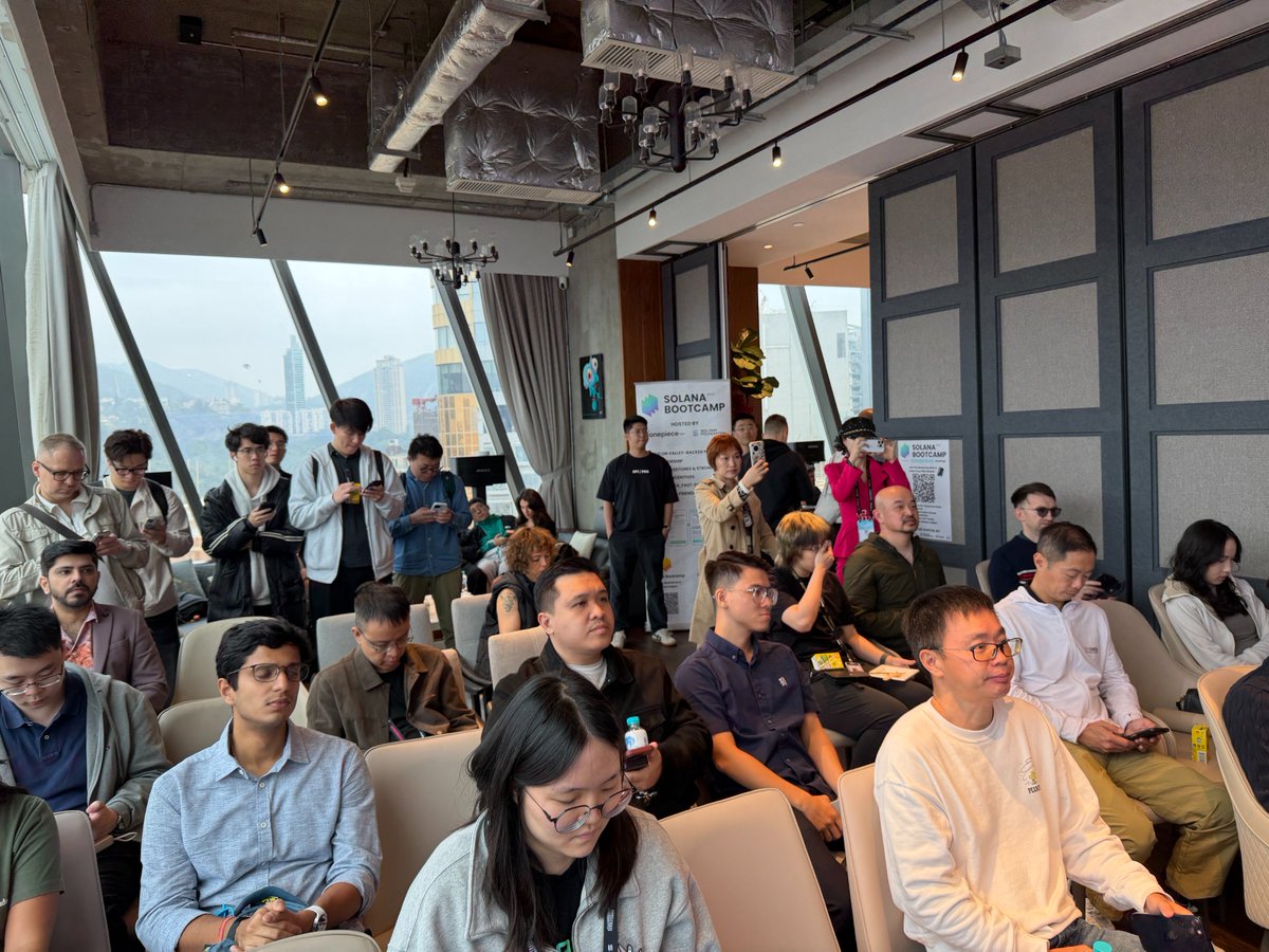 OnePieceLabs's tweet photo. Solana APAC Bootcamp Meetup @consensus_hk — wrapped 🎉
Huge thank you to everyone who joined us. The room was full of real builders, thoughtful questions, and high-signal conversations across the APAC ecosystem.
Special thanks to @jacobvcreech and @decentra1ized_ for sharing and supporting the community 🙏⚡
And congrats to our Seeker giveaway winner 🎁
If you felt the energy in the room — this is just the beginning.
The momentum continues with Solana APAC Bootcamp.
🚀 Applications are open:
https://t.co/IC4avZjyCw
APAC builders — let’s keep shipping.