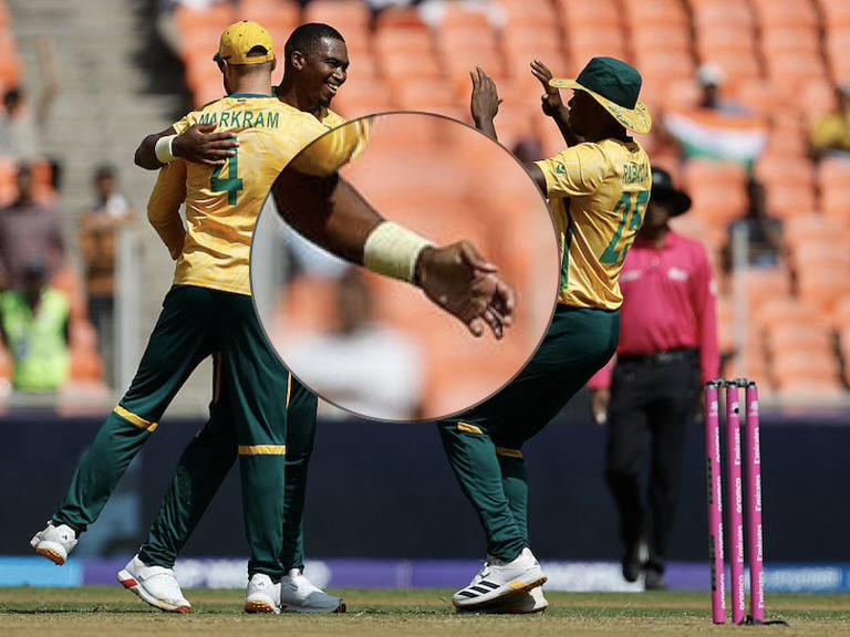 ddeadman24's tweet photo. @ICC @icc did you not see the bowler was wearing a wristband that was yellowish white causing a confusion. This is an unfair decision by ICC! Umpires have the job to create a fair playing environment for the players. https://t.co/MLZJ79oaQY