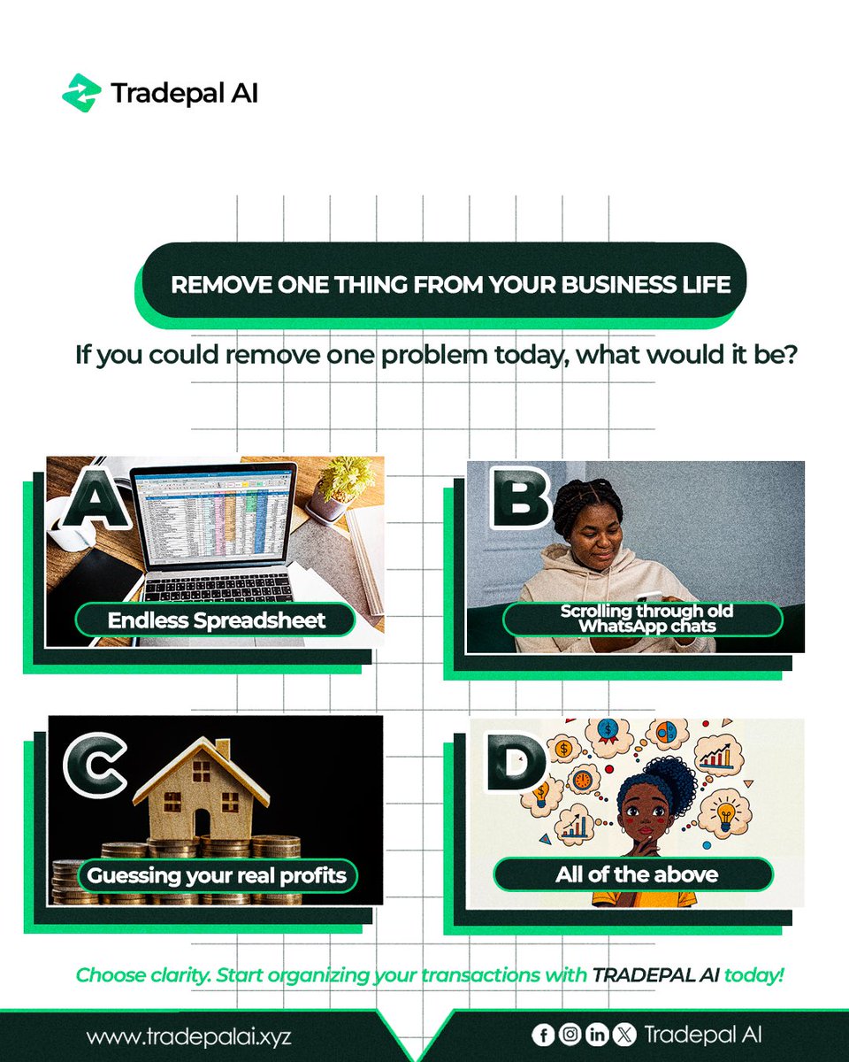 Tradepal_ai's tweet image. The goal is simply to grow into better systems.

 Choose clarity. Start organizing your transactions today with Tradepal Ai today 

Visit our website tradepalai.xyz, sign up and get a 30 days free trial. 

#tradepal_ai #businessowners #compliancetool