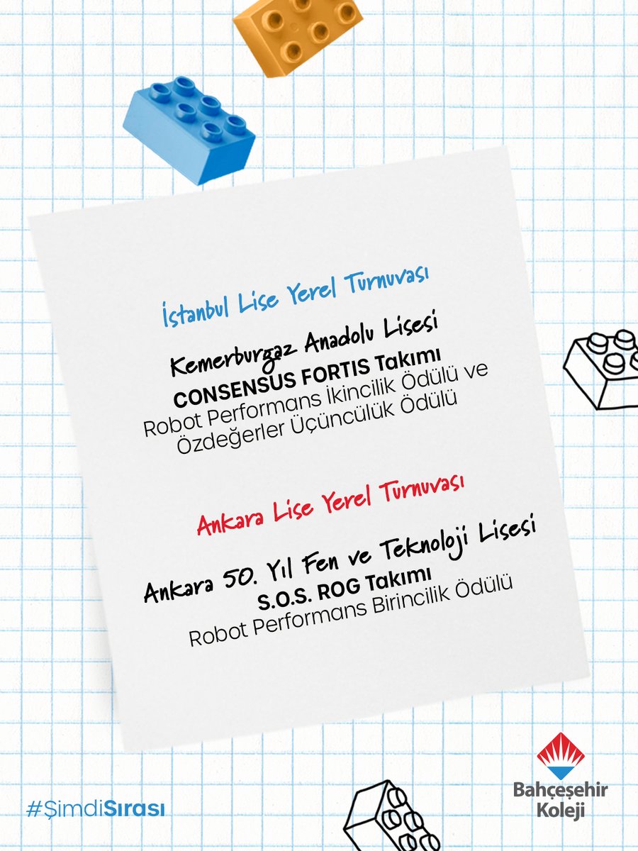 Bahçeşehir Koleji, FIRST® LEGO® League Turnuvaları'nda yeni ödülleri toplamaya devam ediyor! 🏆

Ortaokul ve lise robotik takımlarımız, İstanbul ve Ankara’daki yerel turnuvalarda gösterdikleri başarılı performanslarla, önemli dereceler elde ederek bizlere bir kez daha büyük gurur