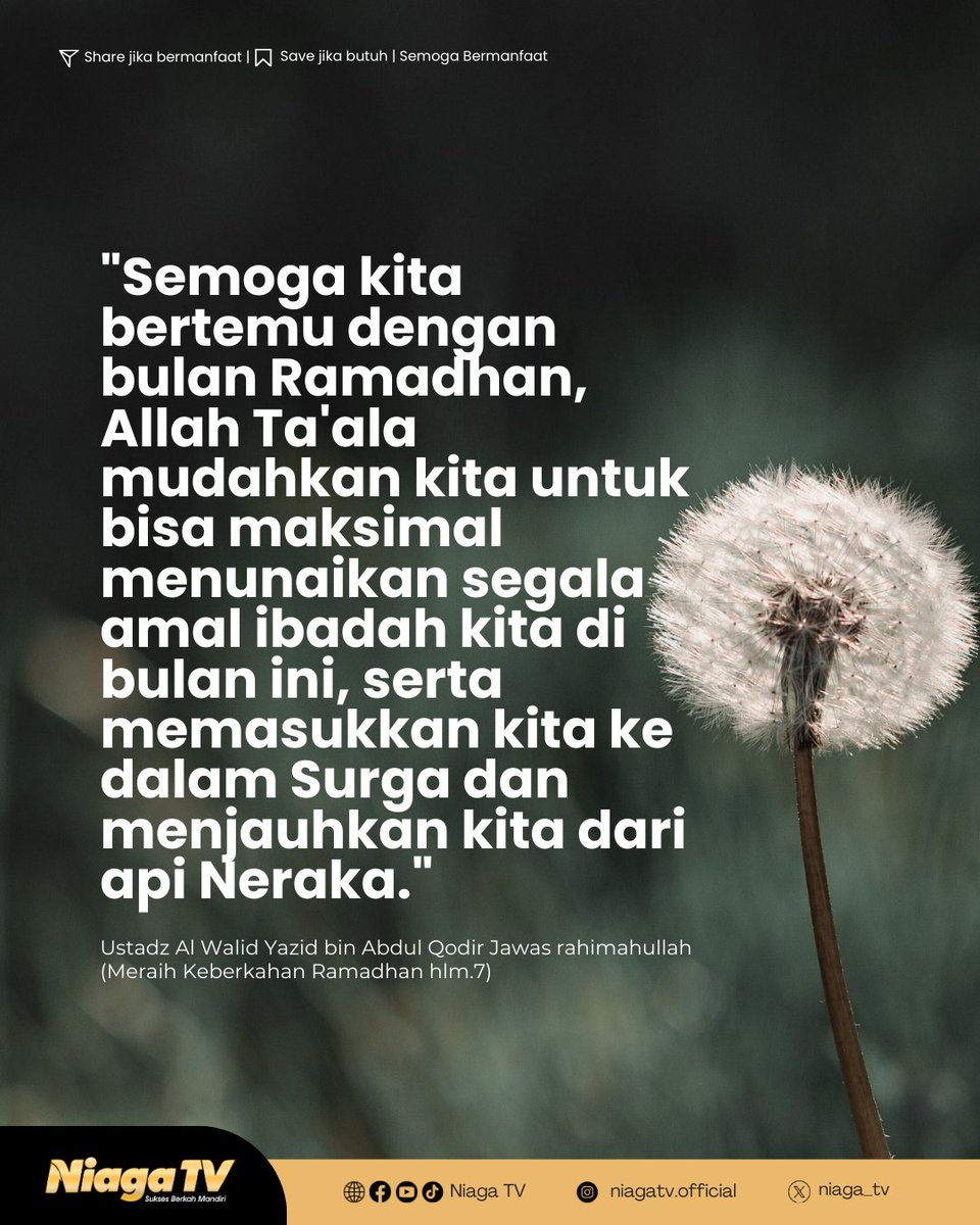 Semoga kita masih bisa bertemu dengan Ramadhan tahun ini

#Sunnah #reminder #Islam #quote