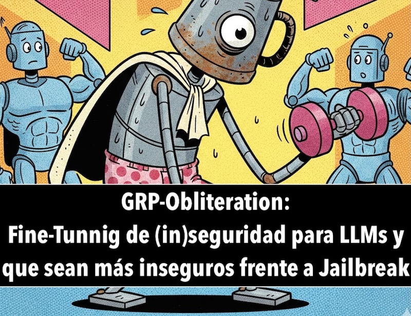 El lado del mal - "GRP-Obliteration: Fine-Tunnig de (in)seguridad para LLMs y que sean más inseguros frente a Jailbreak" elladodelmal.com/2026/02/grp-ob…  #LLM #Hacking #Pentesting #RedTeam #IA #AI #Jailbreak #Pentest