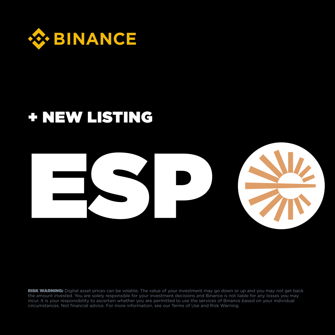 Binance will List <a href="/espressoFNDN/">Espresso Foundation</a> $ESP with Seed Tag Applied.

More information 👉 binance.com/en/support/ann…
