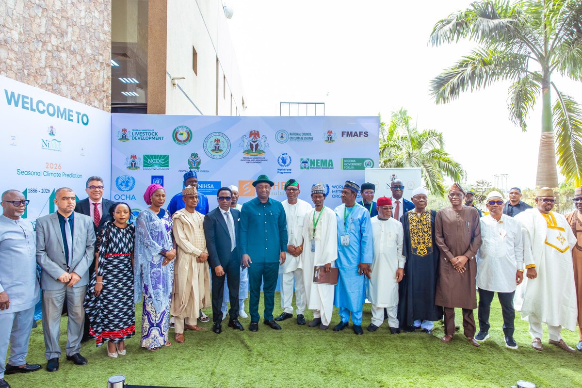 fkeyamo's tweet photo. Earlier in the week (Tuesday) I unveiled the 2026 Seasonal Climate Prediction (SCP) of the Nigerian Meteorological Agency (NiMet), an agency which I supervise.
 
The climate prediction for the year is expected to guide various sectors like aviation, agriculture, disaster management and many more in terms of planning and projections throughout 2026. 

In my speech, I gave a comprehensive breakdown of the weather conditions expected across the country throughout the year.