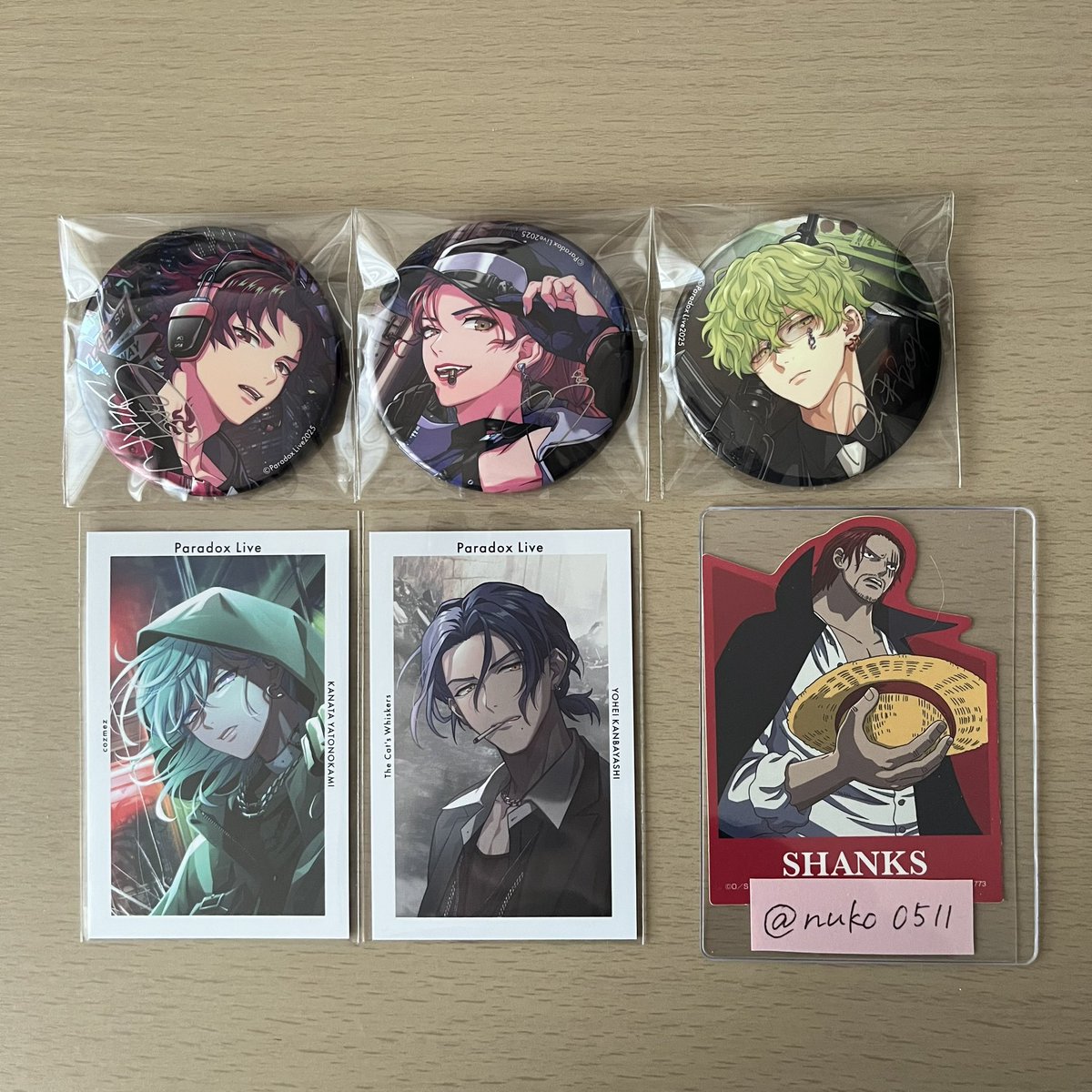 交換】パラライ ParadoxLive 6周年 缶バッジ Gプリ 譲⇒画像のもの 求