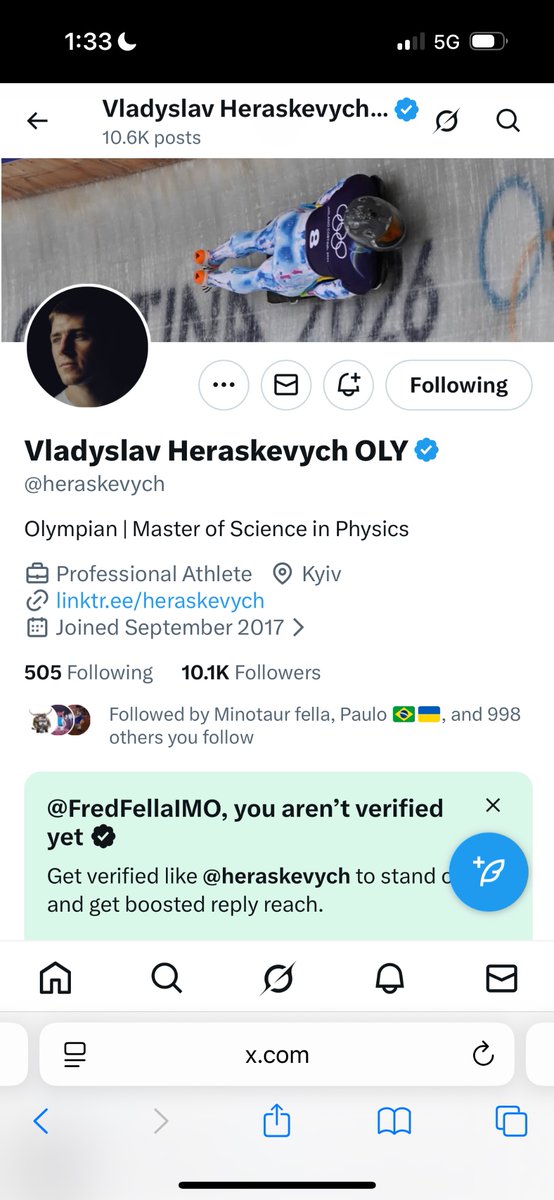 Please follow <a href="/heraskevych/">Vladyslav Heraskevych OLY</a> . He wore a helmet of remembrance and was unfairly punished by <a href="/Olympics/">The Olympic Games</a> . Show solidarity and push back against <a href="/iocmedia/">IOC MEDIA</a> ridiculous decision.