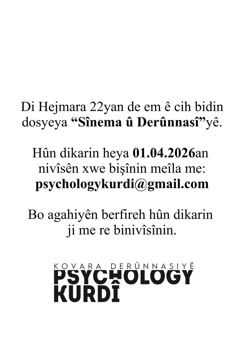 Psychology Kurdî tweet media