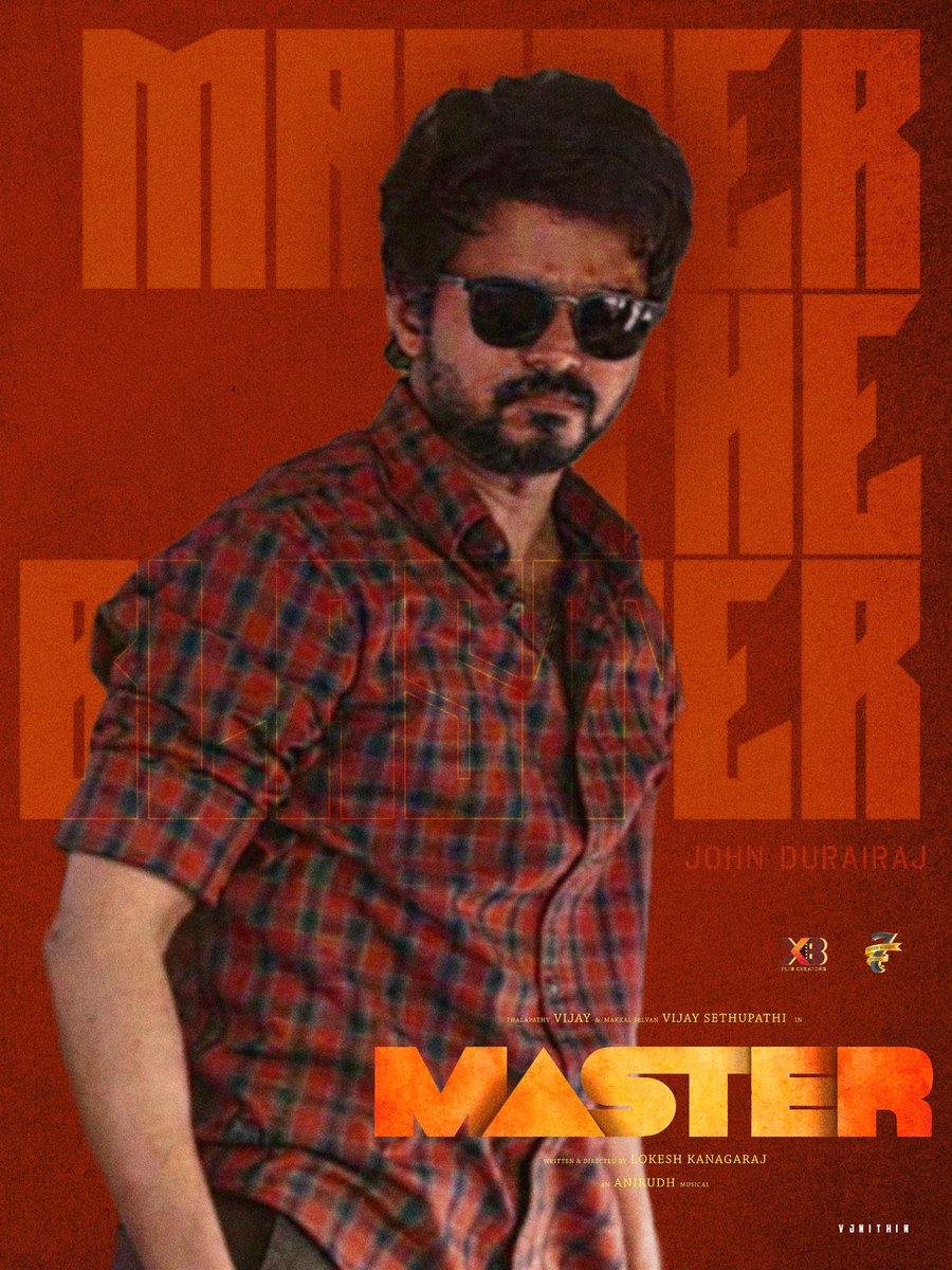 Vjnithin67's tweet image. Master The Blaster😎🔥
Simple One For #JD ⚡

@actorvijay @7screenstudio @XBFilmCreators @Dir_Lokesh @anirudhofficial  #ThalapathyVijay #Master #JanaNayagan