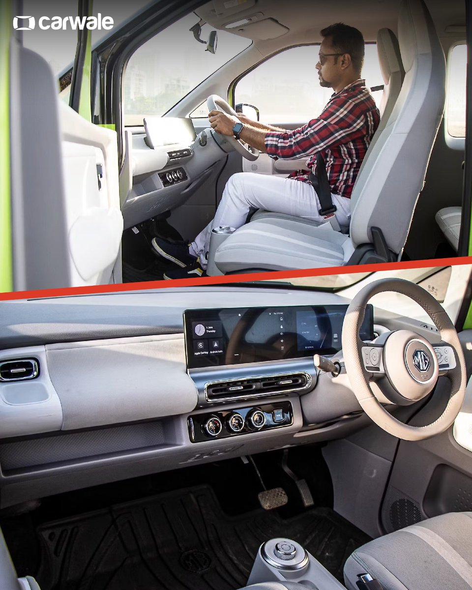 CarWale's tweet image. The MG Comet EV brings quirky design, easy city manoeuvrability, and a surprisingly comfy, feature-packed cabin. 
Swipe through to see what makes the Comet so lovable. 🚗💛

#mg #cometev #mgcometev #cwphotos #cars #automobiles #carupdates #automobileupdates #ev