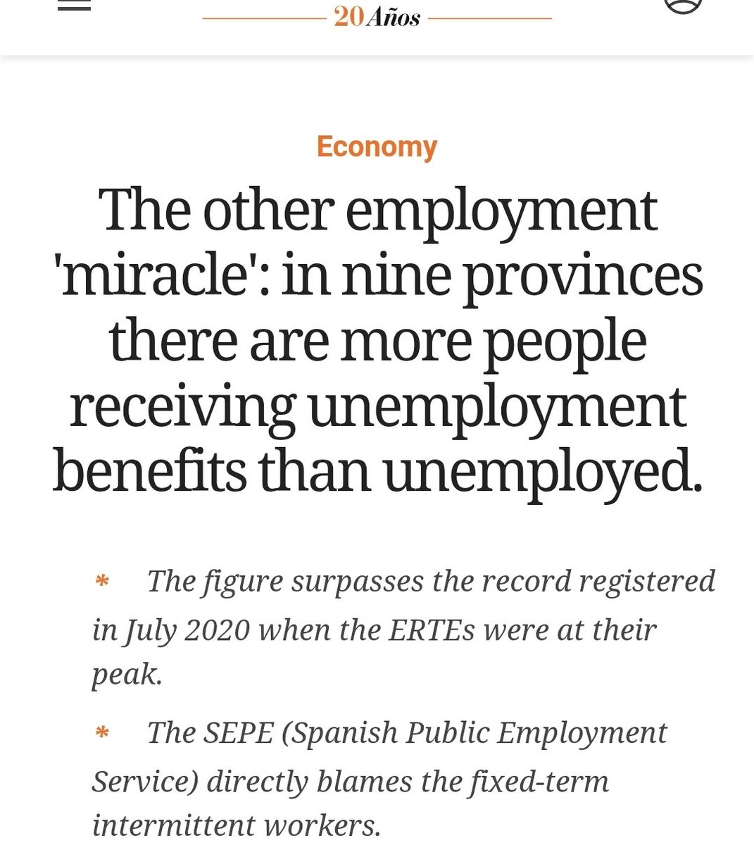 Spain is not an economic miracle. It is a statistical mirage.

Hidden unemployment, "inactive" jobs that do not appear in the official unemployment figure, exceeds 900,000, highest since 2020, showing that effective unemployment has barely improved since 2019.

There are nine
