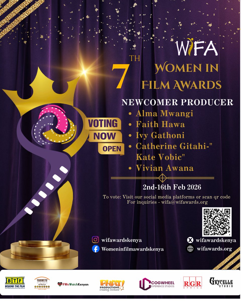 New day, new reasons to vote for your favourite ✨🎬
Click the link or scan the QR code to cast your vote 🗳️

Link:yakwetu.africa/wifa-voting

Don’t forget to follow us across all our social media platforms for updates and more highlights.📲💫 

#wifa2026 #womeninfilm #filmakers