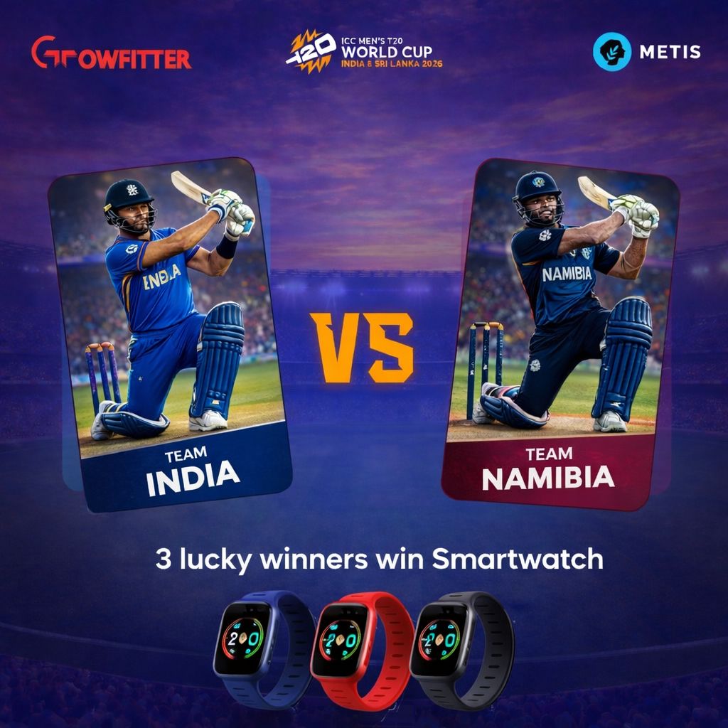 🔥

🚨 BIGGEST T20 WORLD CUP GIVEAWAY 🚨🏏

INDIA 🇮🇳 🆚 NAMIBIA 🇳🇦
The clash is ON. The heat is REAL. 🔥
🎁 3 LUCKY WINNERS will get a FREE Smartwatch 🎉

Think you can predict the winner? 👀
PROVE IT &amp; WIN A SMARTWATCH! ⌚✨

⚡ HOW TO ENTER:
1️⃣ Follow <a href="/growfitter/">Growfitter (GFIT Token launching soon)</a> &amp; <a href="/MetisL2/">Metis🌿</a>
2️⃣
