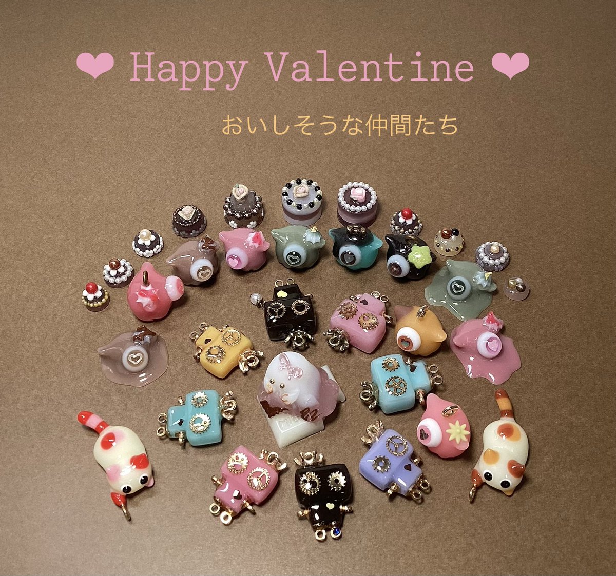 歴代のチョコ🍫擬態メンダー達も並べてもらいました🥰