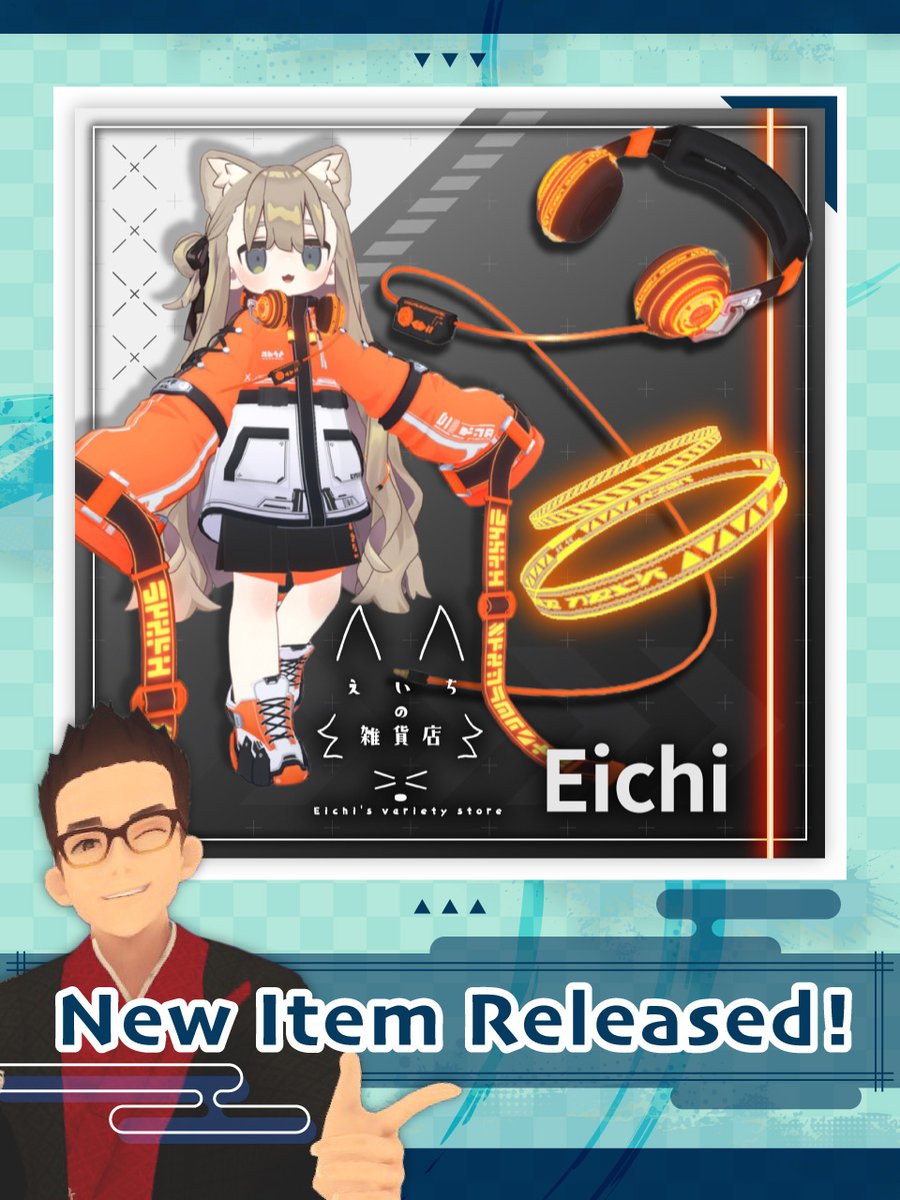 GeekJack_VR's tweet photo. 🚨 New arrivals at Eichi's Variety Store! 🚨

🦊✨ Extra-long sleeve belts that naturally drag on the ground—adjustable height in the menu for that perfect flow. So satisfying to watch!
🎨 12 color variations + easy recolor masks included.
🎧 Toggle ON/OFF for outerwear, shoes, headphones & cables. Comes with glowing ring headphones-only prefab!
✨ ModularAvatar ready & liltoon compatible.

Supports Kipfel / Nemesis / Azuki bases (and same-base avatars).
If you love outfits that move & pop in photos, this is the one! 👀🔥

Check it out!👇
https://t.co/sFRhVlXN2I

#GeekJack_VR #VRCAssets #VRCAvatar #えいちの雑貨店