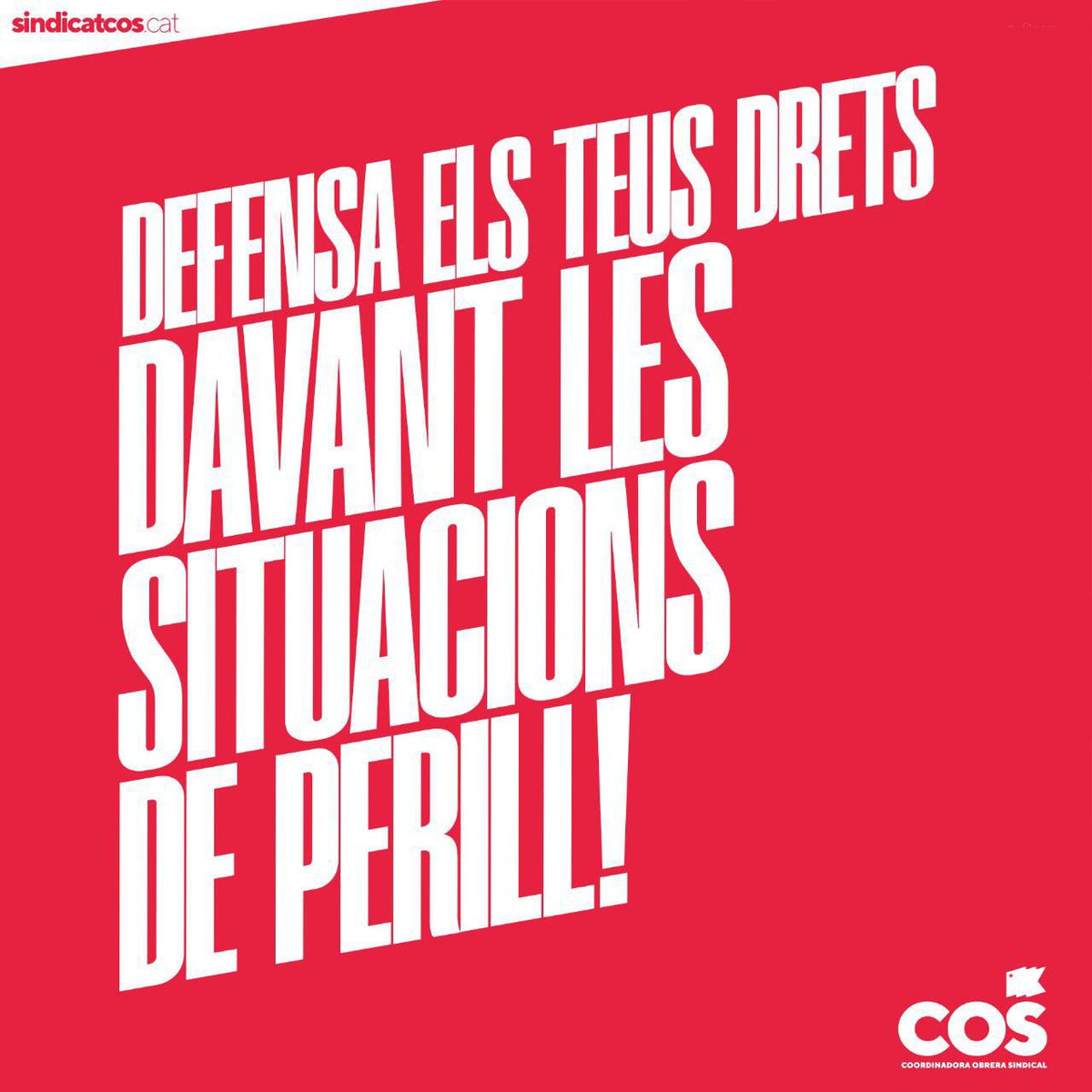 🚨 Davant situacions meteorològiques de perill, coneguem i defensem els nostres drets.

⚠️ En cas de risc greu per la nostra salut i seguretat, la nostra absència a la feina per causes climatològiques que suposen un risc real per nosaltres no pot tenir cap conseqüència.