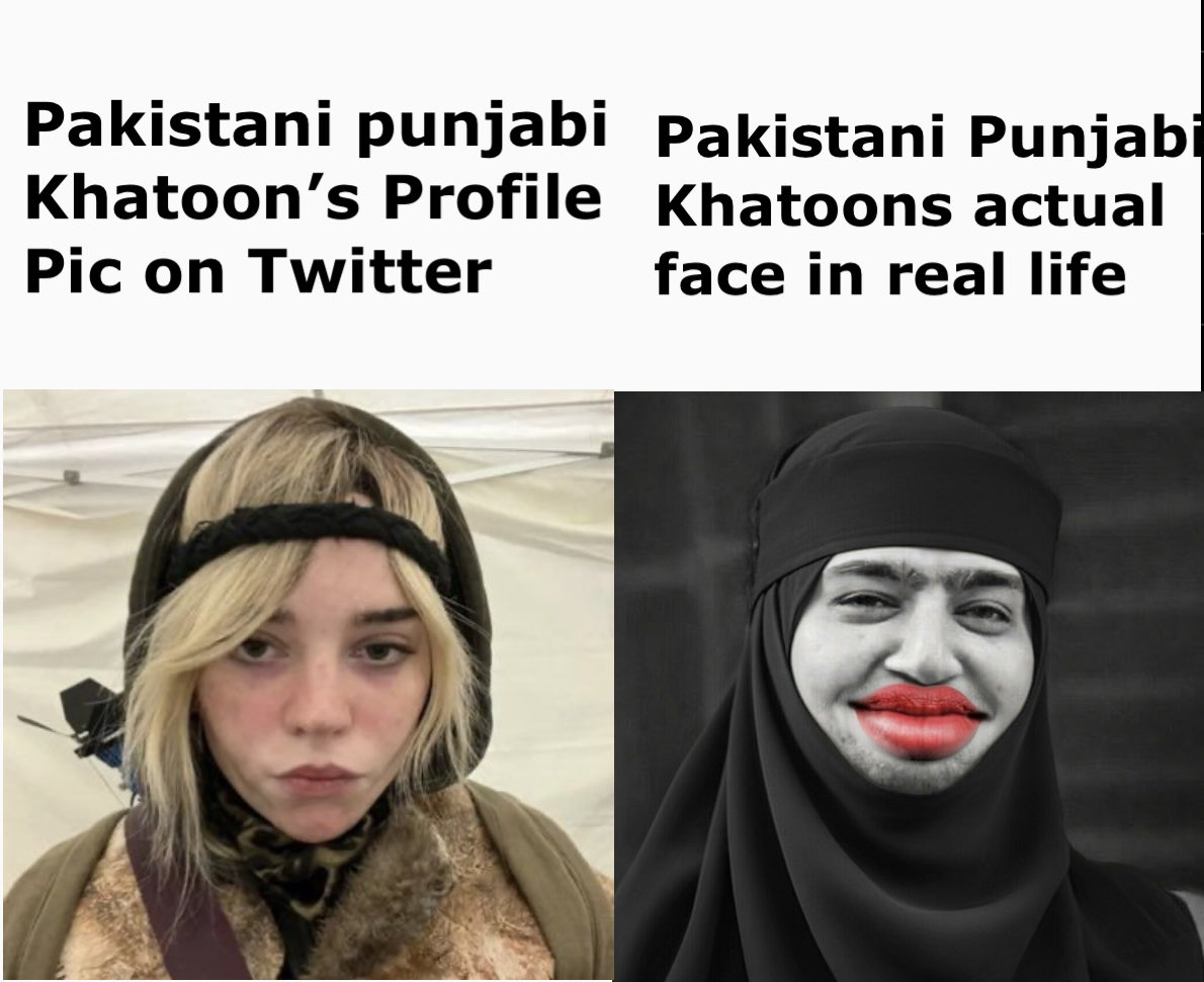 I swear these Punjabi Pakistanis have some sort of insecurity genetic when it comes to visual appearance… Its probably personal insecurity cause most of the Paki Punjabi women look like men/hijra….