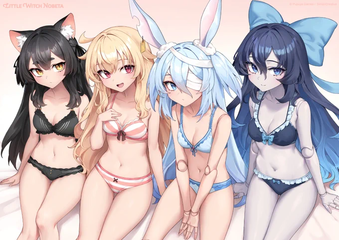 今日は #ブラの日 どのデザインが一番好き…? #LittleWitchNobeta #リトルウィッチノベタ