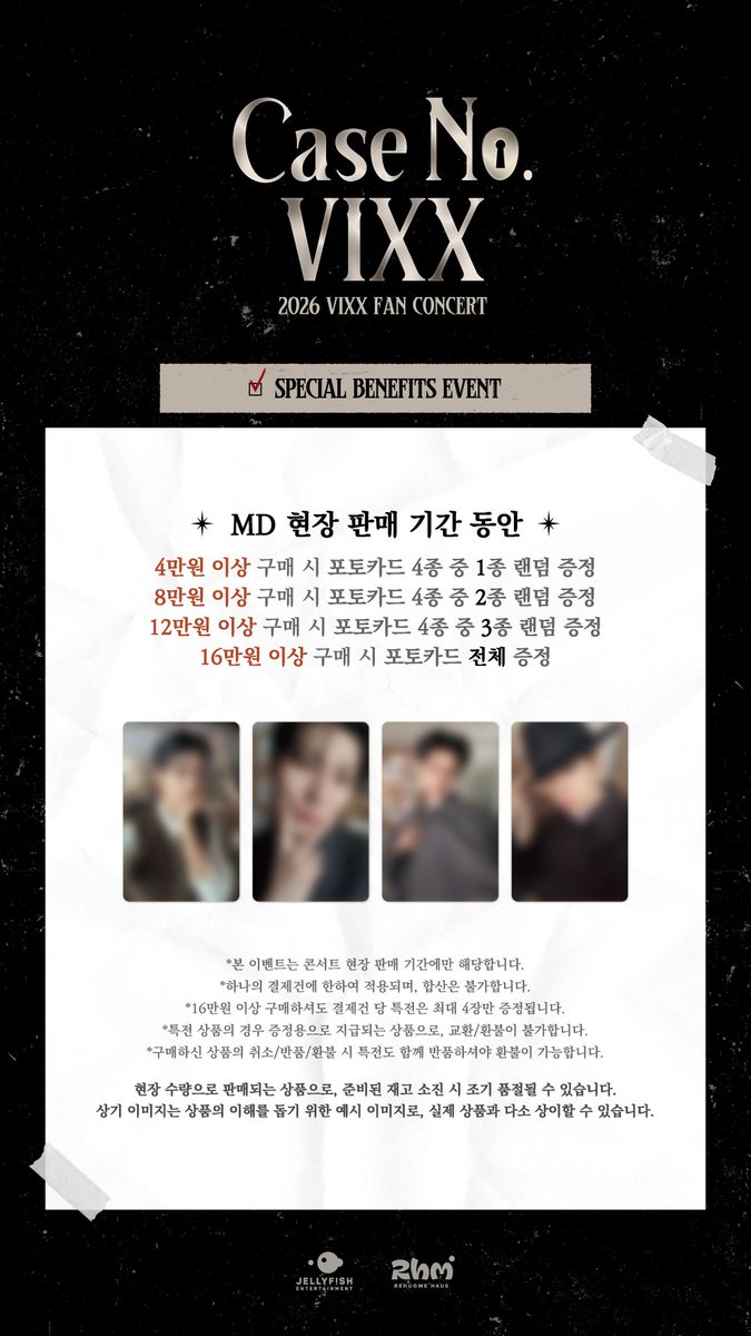 playjellyfish's tweet photo. 'Case No.VIXX' Official MD
🗝️ON-SITE SALES INFO

🚨26.02.21(SAT)~26.02.22(SUN)

#빅스 #VIXX
#VIXX_FAN_CONCERT
#CaseNo_VIXX https://t.co/lshhqd20uI