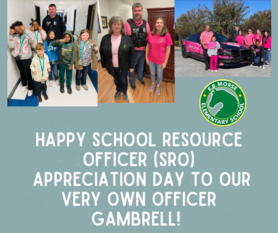Happy School Resource officer (SRO)
Appreciation Day to our very own Officer Gambrell!
