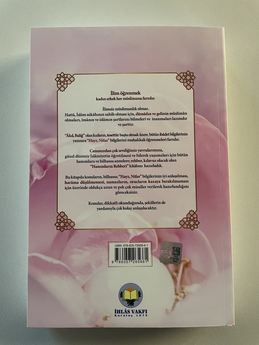 Hanımların Rehberi ihlas Vakfı yayınlarından Birinci Baskı Ocak 2026
0212 451 49 00