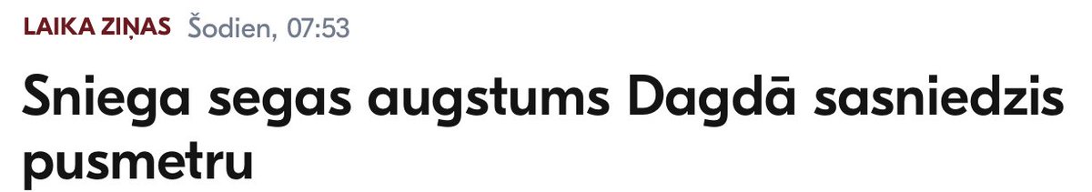 Džornālisti ir sākuši mērīt sniega augstumu