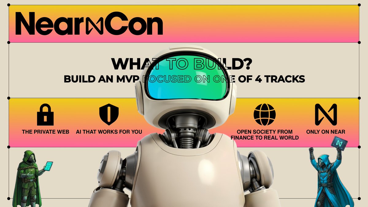 gm NEAR Builders! The NEARCON Innovation Sandbox is in final stage!

We are looking for MVPs that solve real problems across 4 core tracks and ecosystem bounties from <a href="/pingpay_io/">PING</a>, <a href="/hotdao_/">HOT Protocol 🔥</a> &amp; <a href="/nova_sdk/">NOVA secure file-sharing</a>. 

✦ The Tracks: Private Web, AI for You, Open Society, and "Only on NEAR."