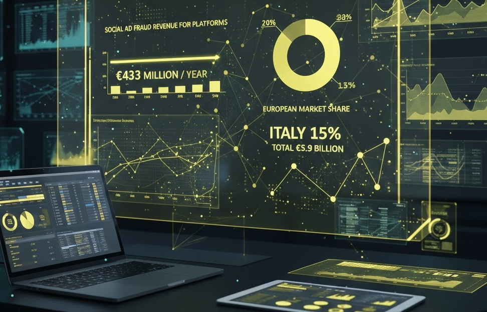 #CONSUMATORI - Secondo Juniper Research: gli annunci fraudolenti sui social generano in Italia ricavi per le piattaforme pari a 433 mln € l’anno. Il Paese rappresenta il 15% del giro d’affari europeo da 5,9 mld €.