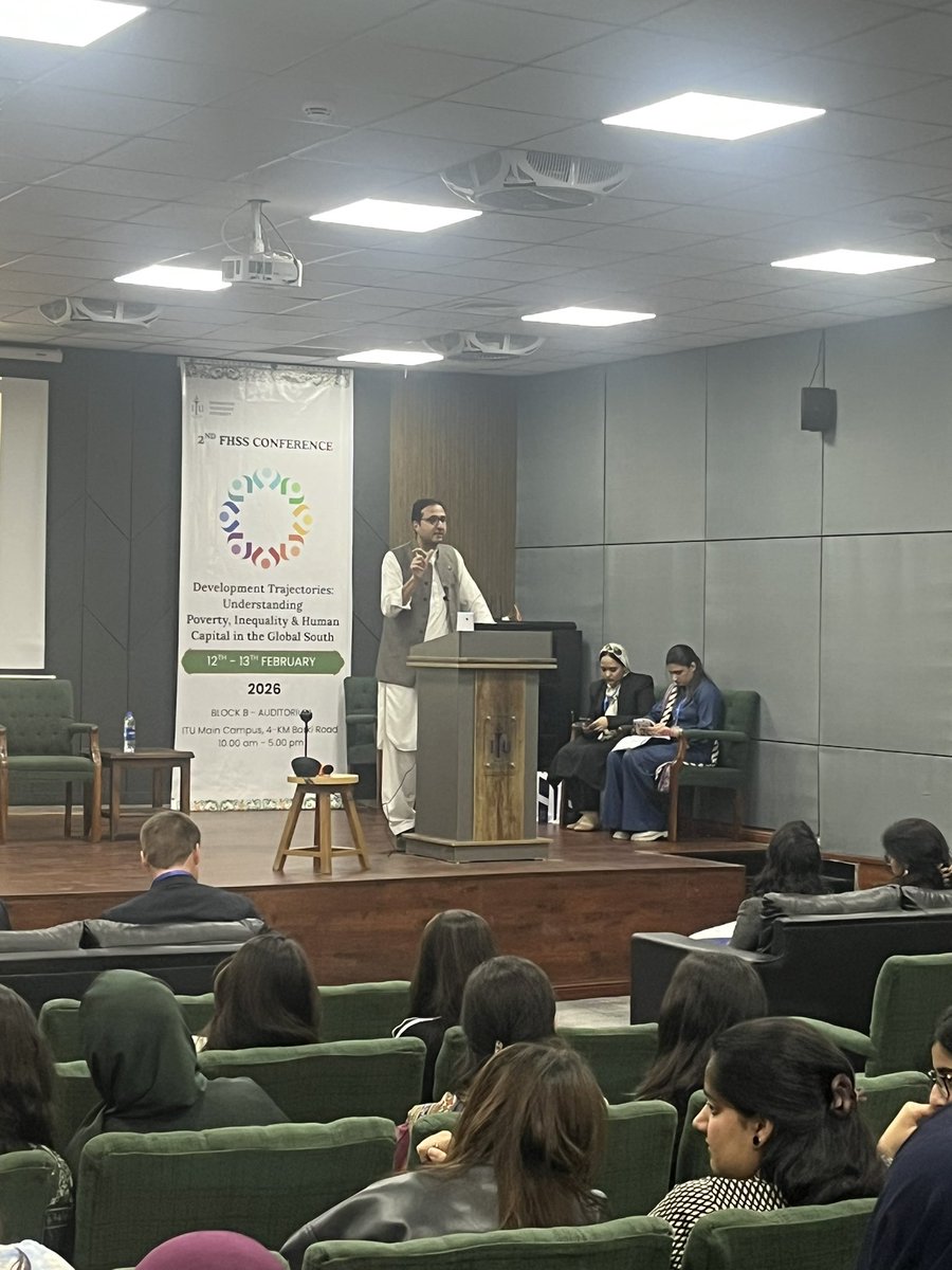 BangashYK's tweet photo. @AhmadIqbalCh giving a plenary address at the 2nd FHSS conference at @ITUPunjab on Understanding Poverty, Inequality and Human Capital in the Global South. https://t.co/TKNWPnsAOr