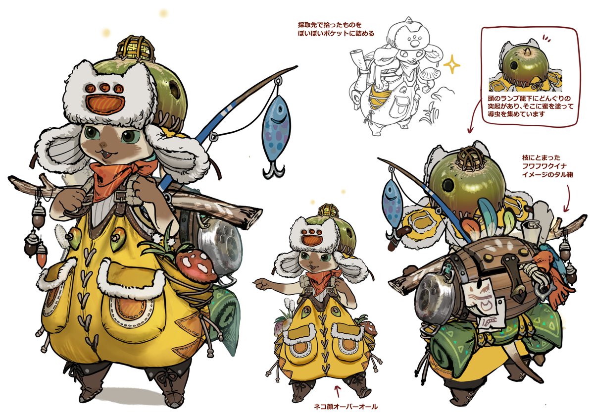 Fun Feylne Hope Set facts!

The suit's overalls are meant to resemble a cat's face, while the backpack looks like a downy crake perched on a branch. Also, a point on the helmet is dipped in honey to attract Scoutflies!