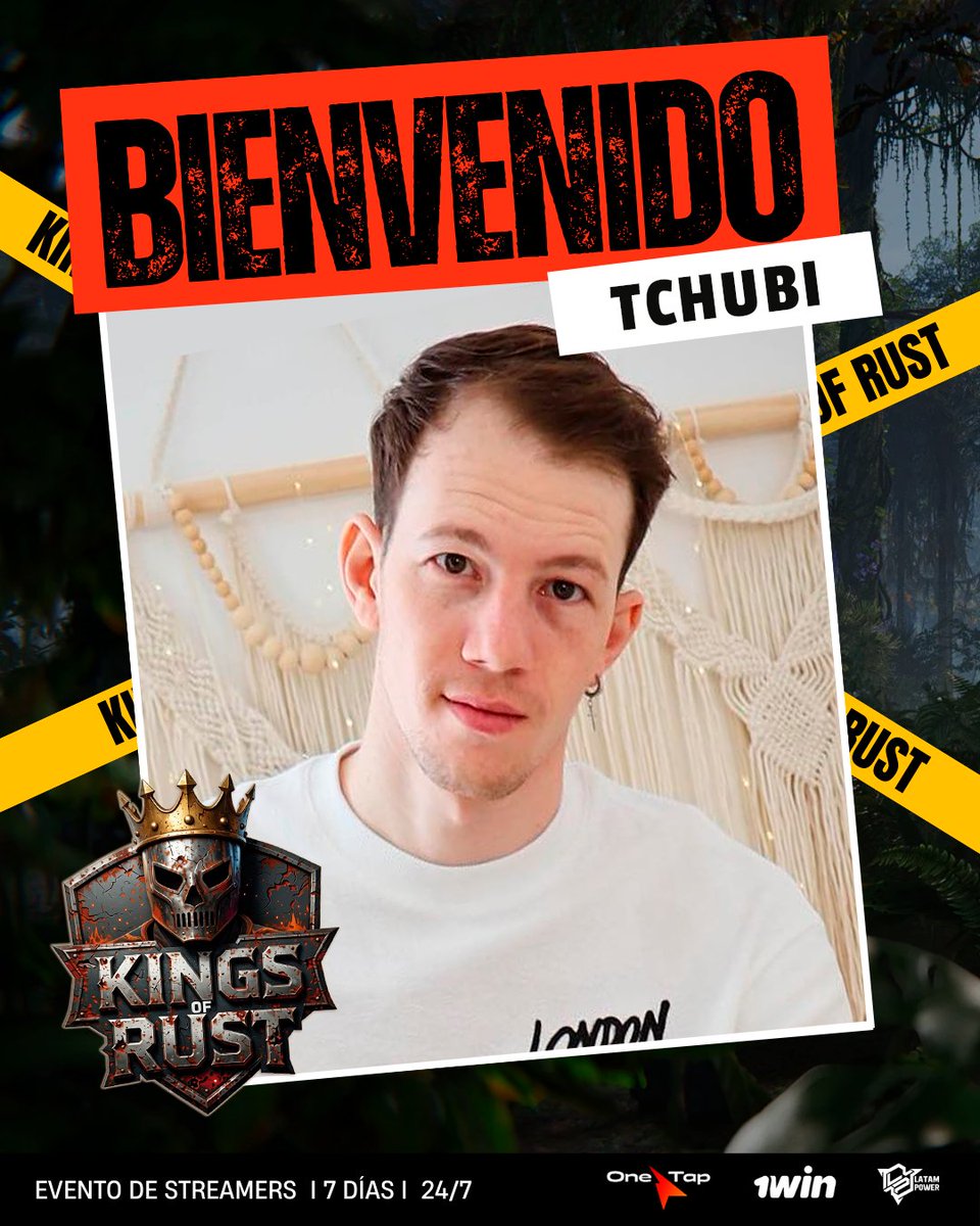 Nos alegra tenerte <a href="/oTchubii/">Tchubi</a>  en Kings of Rust👑 Este evento reúne a creadores que buscan competir, entretener y dejar huella 🔥 Estamos seguros de que brindarás un gran espectáculo para toda la comunidad!