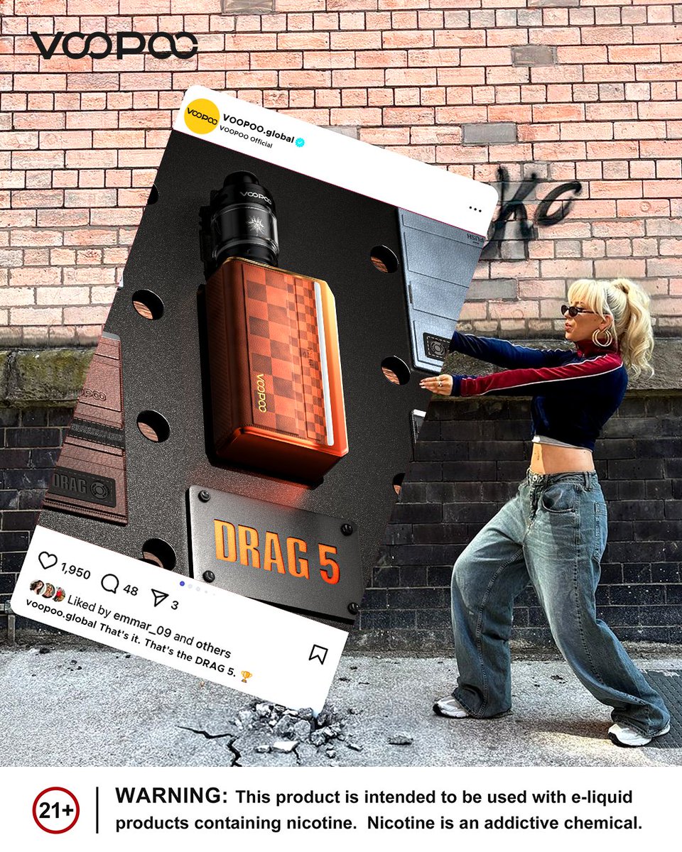 VOOPOO_OFFICIAL's tweet photo. It's DRAG 5. Power is yours. 🔥
#VOOPOO #VOOPOODRAG #DRAG5 https://t.co/auBr3dBJyS