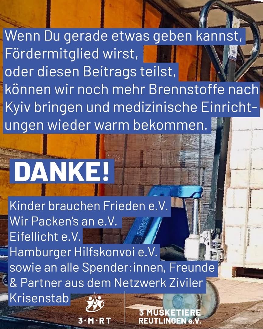 Our support for medical facilities in #Kyiv continues. 75 tons of fuel are already on site. Another 75 tons are en route. We are keeping our promise. <a href="/Gerashchenko_en/">Anton Gerashchenko</a>