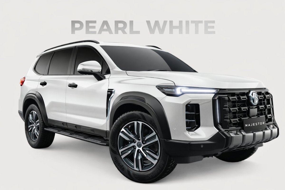 Automobwissen's tweet photo. MG Majestor launched 🇮🇳
2.0TT diesel • 216hp • 4x4 • 6/7 seats
Flagship SUV above Gloster
Bookings open at ₹41K
Full-size battle begins. 🔥
Available in 4 Colour options
Check the colours 👇 
#MGMajestor #MGIndia #SUV https://t.co/81IZSf56Lm