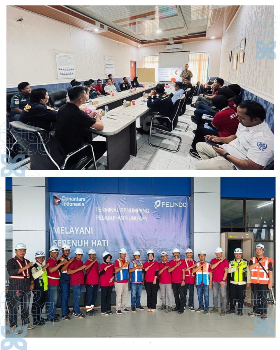 Pelindo_nunukan's tweet image. PT Pelabuhan Indonesia (Persero) Regional 4 Nunukan memperkuat sinergi dan kesiapsiagaan dalam menjaga keamanan pelabuhan sesuai standar internasional.
Simulasi dilaksanakan, prosedur diuji, koordinasi diperkuat.

#Pelindo #Nunukan #ISPSCode #PelabuhanAman #PortFacility