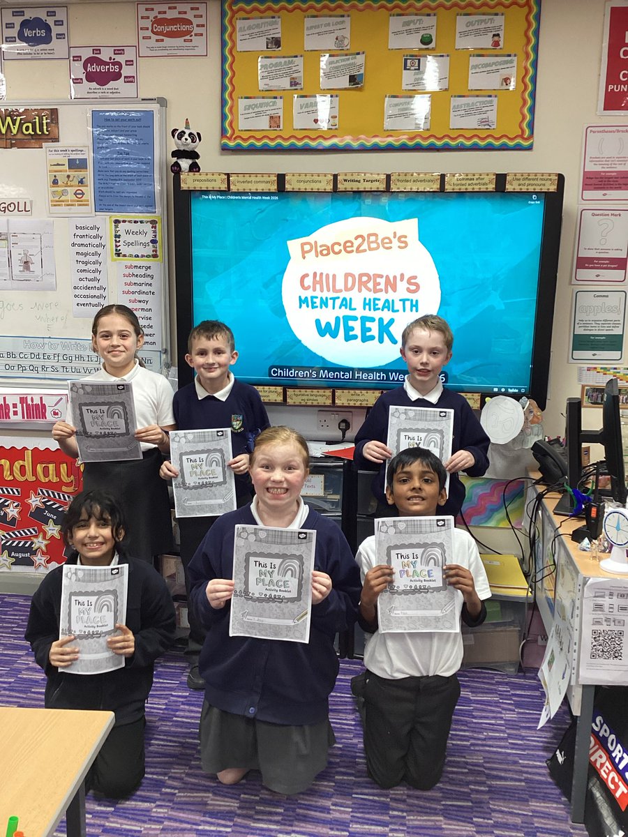 HighfieldBolton's tweet photo. 4H had an afternoon talking about our Mental Health for Children’s Mental Health Awareness week 2026 and enjoyed completing activities to help us support our mental health❤️ #thisismyplace #MentalHealthAwarenes https://t.co/WTcSkTgkOU