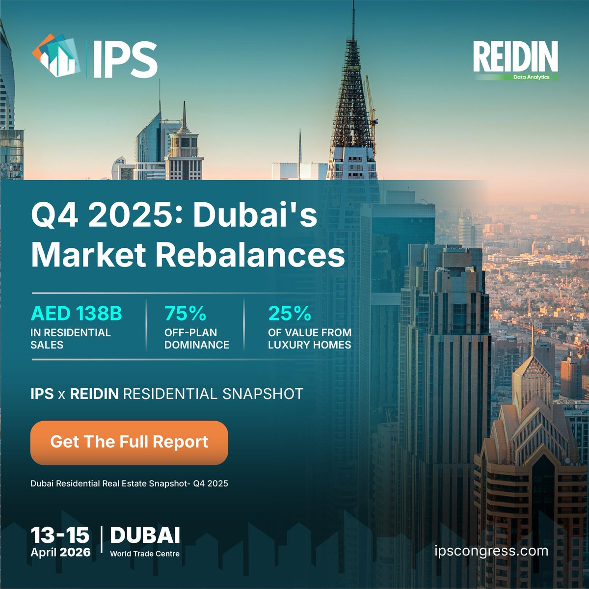 Get the full story on Dubai’s residential market for Q4 2025, brought to you by IPS in collaboration with @reidin

Discover what’s driving AED 138B in sales, how off-plan projects dominate, and the role of luxury homes in shaping the market- insights every investor and buyer