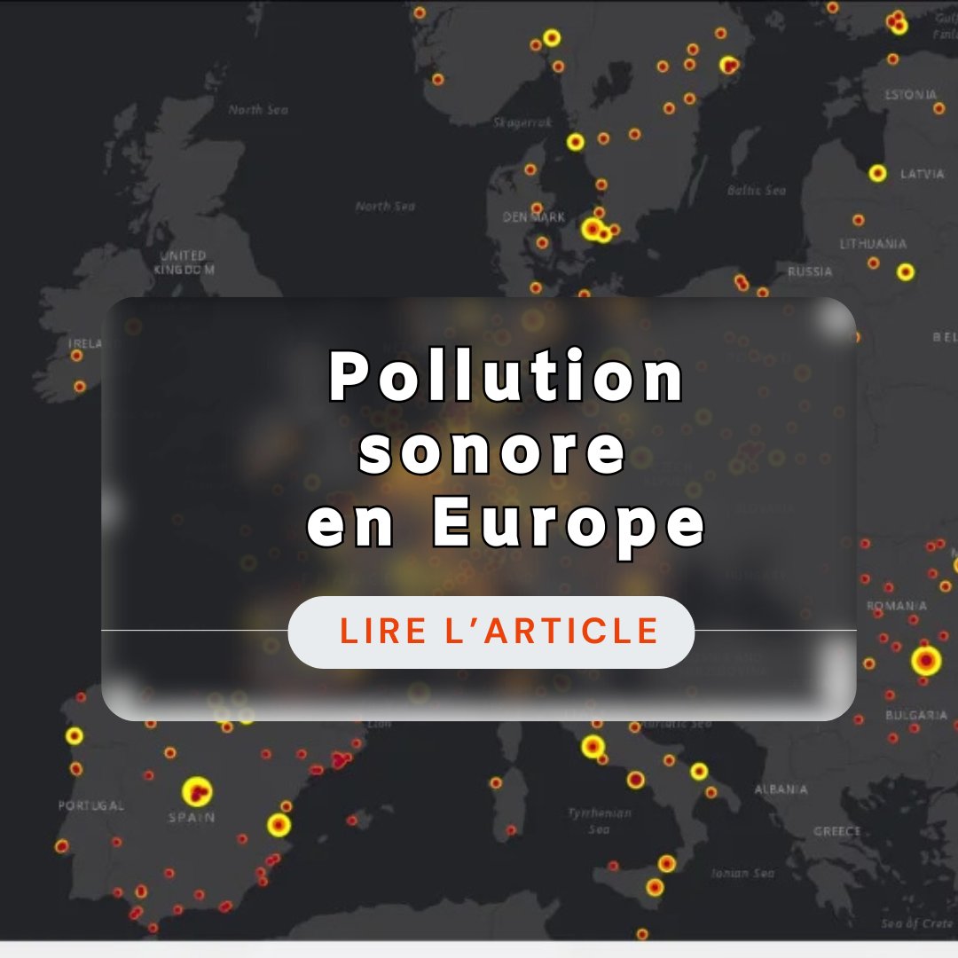 Esri_France's tweet photo. 🔊 Pollution sonore en Europe : cartographier pour comprendre… et agir

Invisible, omniprésent, souvent banalisé : le bruit est un tueur silencieux.  
En Europe, 1 personne sur 5 est exposée à des niveaux sonores nocifs, avec des impacts majeurs sur la santé, le bien-être et l’économie.

❤️ Stress chronique, maladies cardiovasculaires, troubles du sommeil, dépression, démence… 111 milliards d’euros par an : c’est le coût estimé du bruit des transports en Europe.

Face à cet enjeu, les pays de l’Union européenne s’appuient sur un outil clé : la cartographie du bruit, réalisée grâce aux SIG, notamment via des StoryMaps ArcGIS :
- Les principales sources de bruit (routes, rail, aérien, industrie) sont identifiées
- Les niveaux sonores sont analysés et comparés entre le jour et la nuit
- Les territoires et populations les plus exposés sont mieux identifiés afin d’orienter les politiques publiques

👉 Découvrez dans cet article des exemples européens montrant comment la carte permet de rendre visible l’invisible et de mieux comprendre les impacts du bruit.
 https://t.co/g1yg7vp0Li

#PollutionSonore #SIG #Cartographie #SantéPublique  #SmartCities #ArcGIS