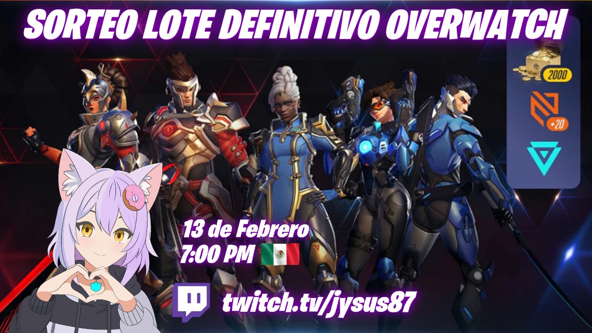 🎁SORTEO LOTE DEFINITIVO🎁
✅2 Skins del pase
✅2000 Monedas
✅20 Saltos de pase

Gracias a <a href="/OverwatchLATAM/">Overwatch</a> Sortearemos en el stream
✅Deben de darle Like y RT ademas de compartir con un amigo
✅Seguirme en mi TikTok y Youtube
Mucha suerte en el sorteo el viernes<3
#OWLATAMSorteo