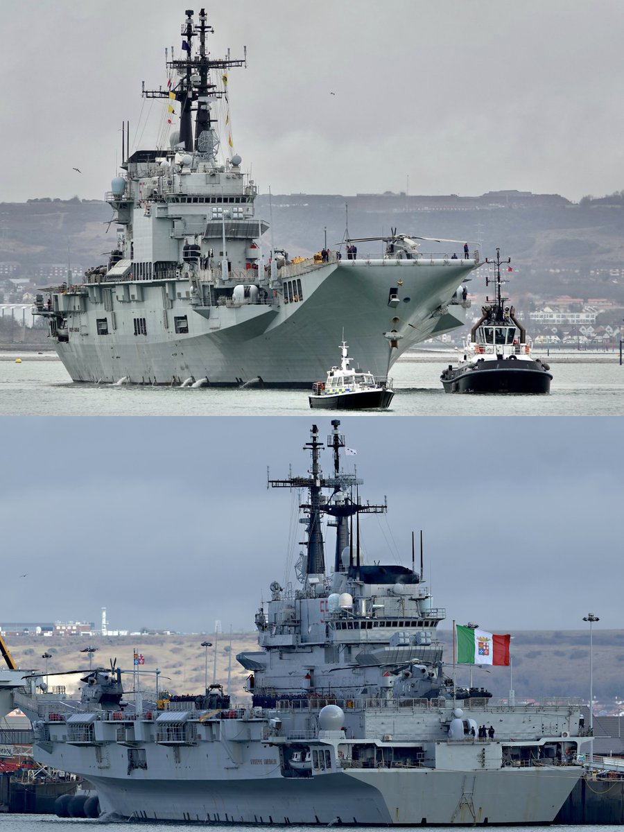 RWWReborn's tweet photo. ITS Giuseppe Garibaldi 🇮🇹 ->KRI Gajah Mada 🇮🇩

Kapal induk masa depan Indonesia, yang sekaligus merupakan kapal kebanggaan masa lalu bagi Italia, menurut "rumor" yang beredar, akan mendapatkan nama baru, yaitu KRI Gajah Mada. Iya, bekas, karena kapal ini sendiri rampung dibuat pada tahun 1983, sekitar 43 tahun yang lalu, dan ia bertonase ±14.000 ton dengan panjang sekitar 180 meter. Dulu Italia menggunakan kapal ini sebagai "markas terapung" dari armada jet tempur AV-8B Harrier II mereka, beserta beberapa jenis helikopter tempur, angkut, dengan pertahanan kapal yang cukup lengkap.

Kita bahas persenjataannya, kapal dilengkapi dengan Albatros octuple missile launcher untuk rudal permukaan-ke-udara alias rudal anti-pesawat jarak menengah MBDA Aspide (±15 km), lalu pernah juga dipasang rudal ship-to-ship missile (SSM/ASHM) jenis Otomat/Teseo Mk2 SSM, walaupun sekarang nampaknya sudah dilepas, kemudian B515/ILAS-3 324mm triple torpedo tubes, dan Oto-Melara twin 40/L70 DARDO close-in weapon system (CIWS) di tiga titik yang berbeda. Nah mana diantara senjata ini yang nantinya masih akan terpasang di kapal kita?

Idealnya kapal induk seperti ini memang harus mendapatkan pengawalan yang maksimal dari "gugus tugas"-nya, misal ada kapal perang kelas fregat dan korvet yang bisa memberikan perlindungan multi-threat secara proper, namun kapalnya pun harus tetap dilengkapi dengan persenjataan (SEWACO intinya) yang mumpuni untuk membela diri, apalagi mengingat kapal ini "hanya" akan mengangkut drone yang dipersenjatai (UCAV) serta berbagai jenis helikopter tempur, jadi bukan jet tempur. Intinya mari kita bersiap menyambut kedatangan kapal induk ini.