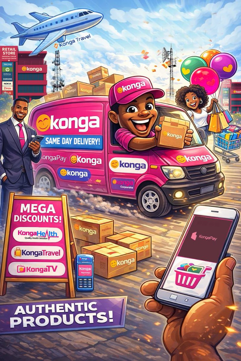 ShopKonga's tweet image. Same-day delivery. Unbeatable discounts. Flights, health, and payments. Konga is the ultimate ecosystem for everything you need. 

Why wait? Get authentic products delivered before your cravings even kick in.

Shop Konga. Experience everything.

#Konga #Ecosystem #FastDelivery