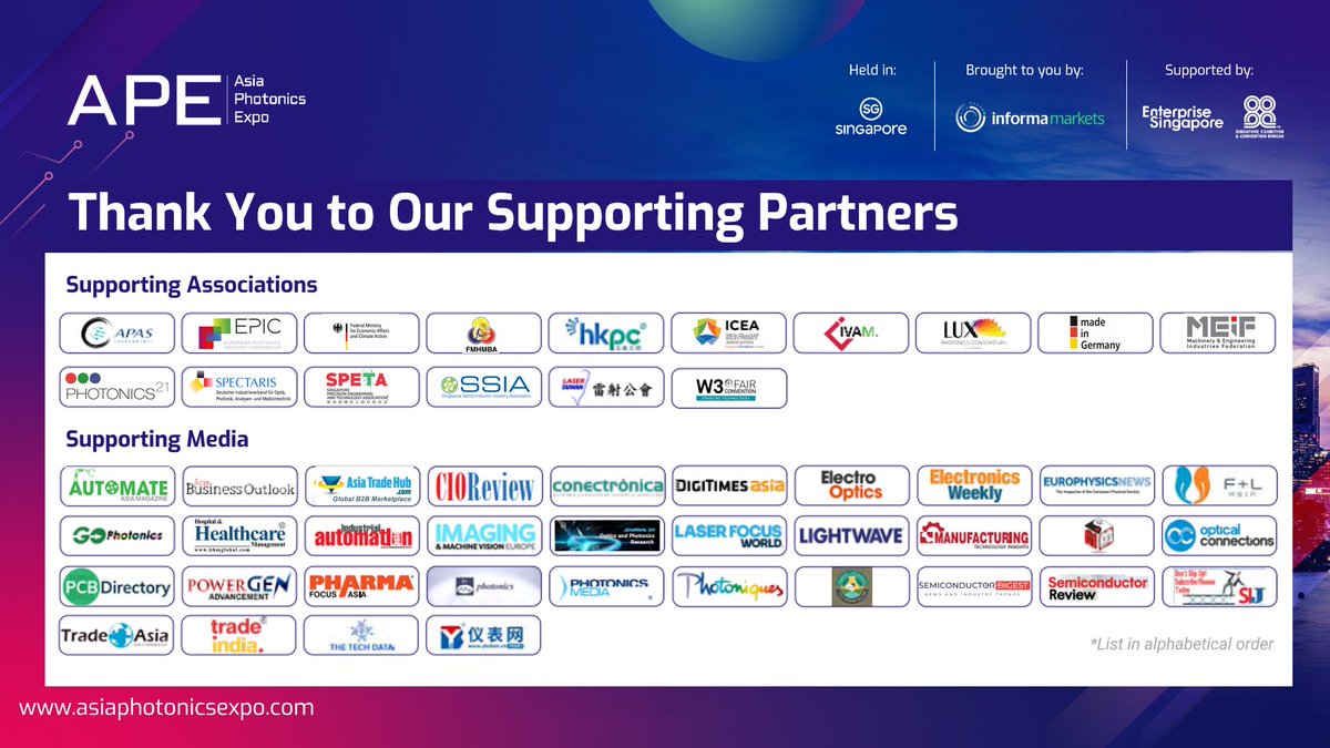 APE_2025's tweet photo. A huge thank you to our incredible partners, exhibitors, visitors, and speakers for making this event a success at Marina Bay Sands, Singapore. Your energy and engagement made it truly special.
Save the date for next year—join us again at Marina Bay Sands from 3–5 March 2027! 🙌 https://t.co/azKkePOLQe
