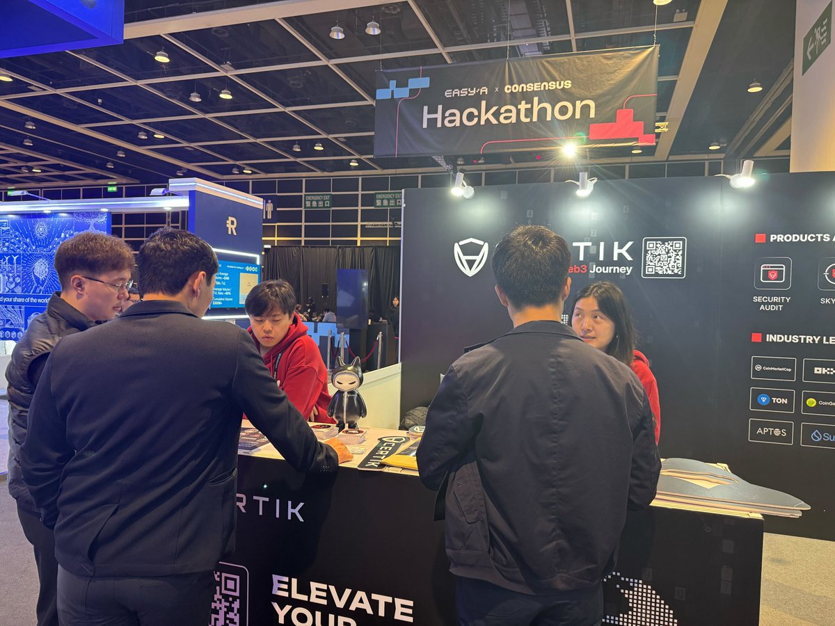 CertiK's tweet image. A big thank you to everyone who stopped by the CertiK booth at @consensus_hk 🙌

It was great connecting with builders, founders, and Web3 enthusiasts throughout the event. We appreciate the conversations and energy you brought.

If we missed you — our DMs are open.🛡️