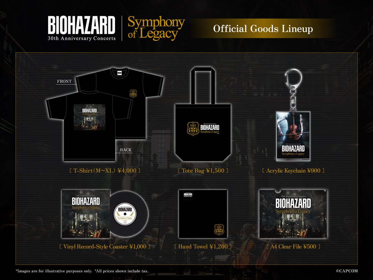Les produits dérives prévus pour la série de concerts BIOHAZARD SYMPHONY OF LEGACY au Japon font envie 👀

On espère des choses similaires pour le concert de Paris 🤞