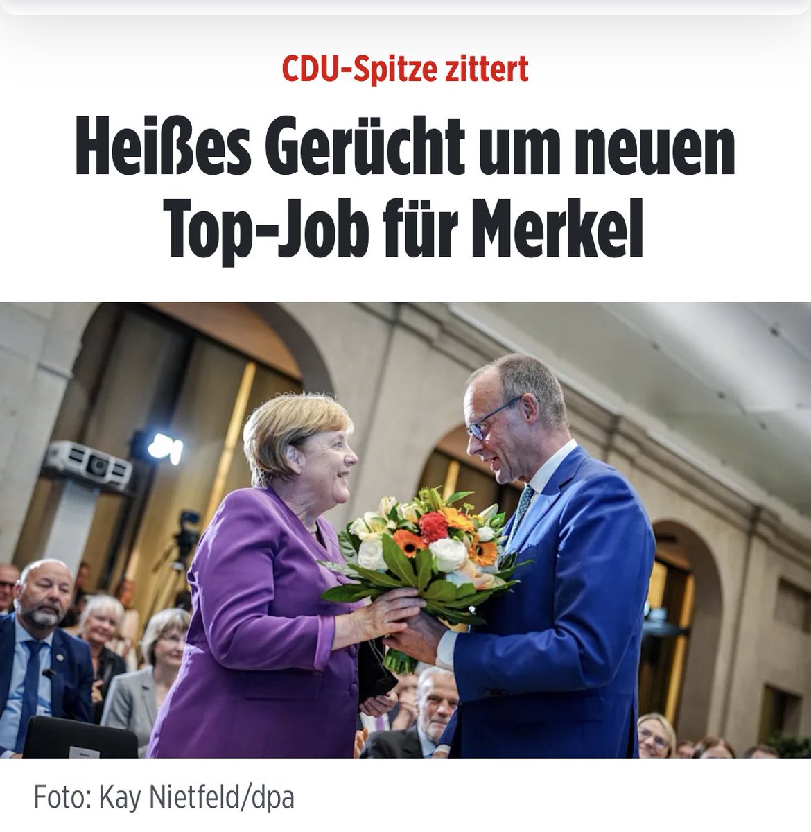 Merkel Bundespräsidentin in 2027?
Ich traue ihr zu, dass sie das möchte. Ich traue der CDU nicht zu, dass sie sich klar dagegen positioniert. Ich traue allen linken Parteien zu, dass sie Merkel unterstützen.
Die Medien könnten den Unterschied machen.