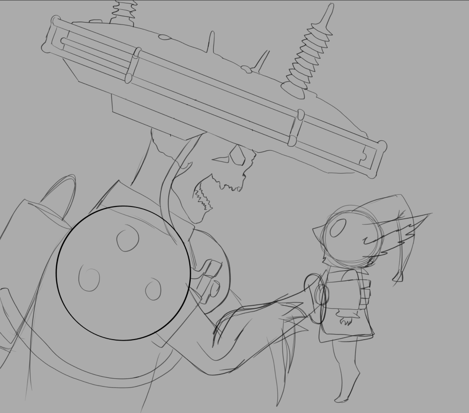 RapterDanny's tweet photo. @ROTT_SFD There is a lot of things going around with his design, wires, bolts, and that big ass thing he got on his head which covers his eyes, I prefer to draw him with his eyes shown so I can show more of his expression https://t.co/NpTUxiY3ZA