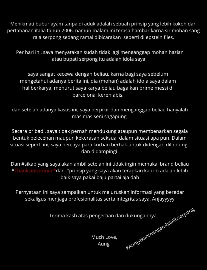 Lupadetikk's tweet photo. @lombasihirlagi Sebagai penikmat karya beliau yang sekarang tidak akan saya nikmati lagi. #sikap https://t.co/fQY7IZYWHG