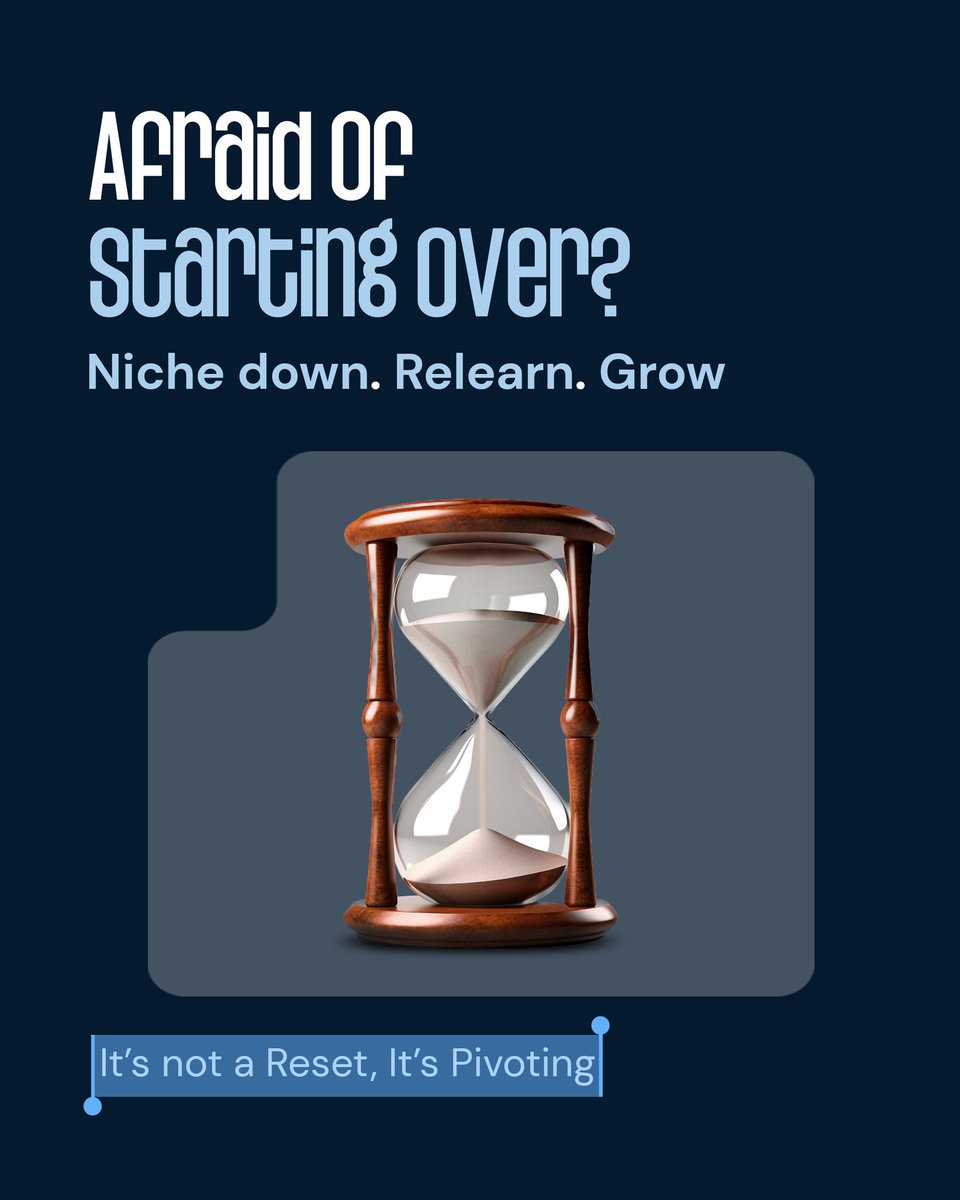 PivotWings's tweet image. Fear of starting over?

It is valid.
But pivoting isn’t about going back to zero.
It’s about repositioning with clarity and strategy.

Your experience still counts, your next move just needs direction.

Join the waitlist:
pivotwings.com/waitlist

#PivotWings #LearnToEarn