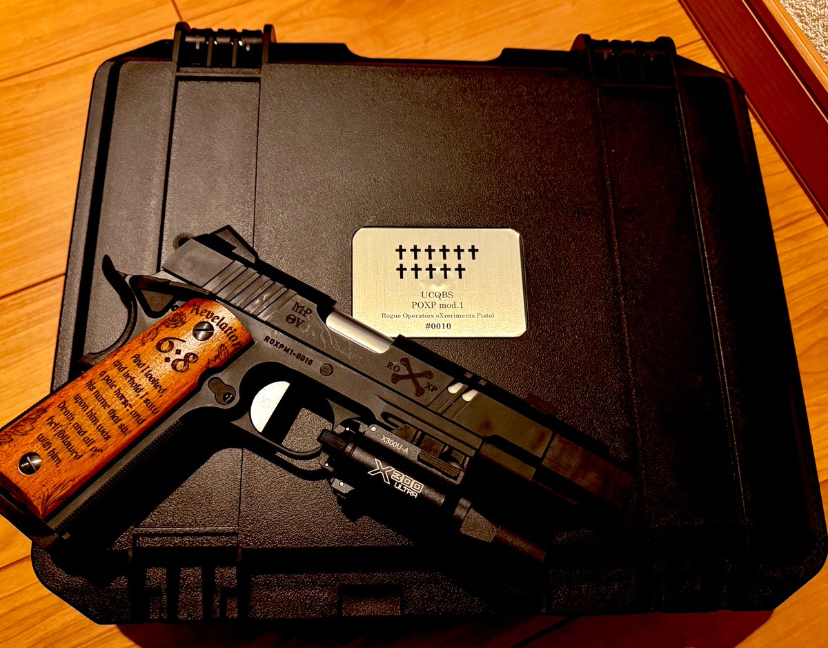 ShatteredSkiesB's tweet photo. ROXP mod.1 / No.0010
Rogue Operators eXperiments Pistol mod.1 Operation Package
#UCQBS
#RO_ https://t.co/qWIi1urMZe